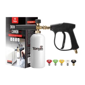 Tonyin Snow Foam Cannon (With Spray Gun and Pressure Washer Nozzles) (TT02C)